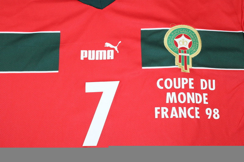 Morocco 1998 Away Red Retro Jersey - Long Sleeve