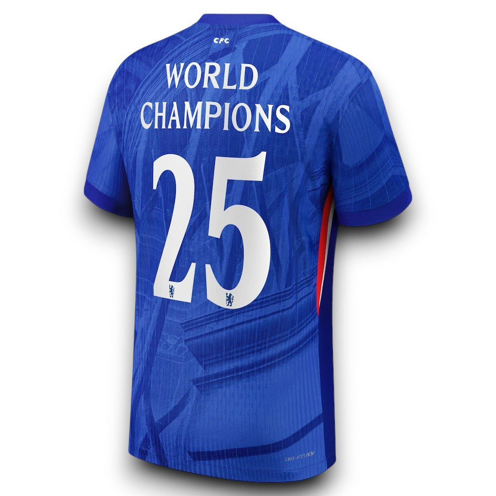 Kids Chelsea Home Kit 25/26 with World Champions 25 printing