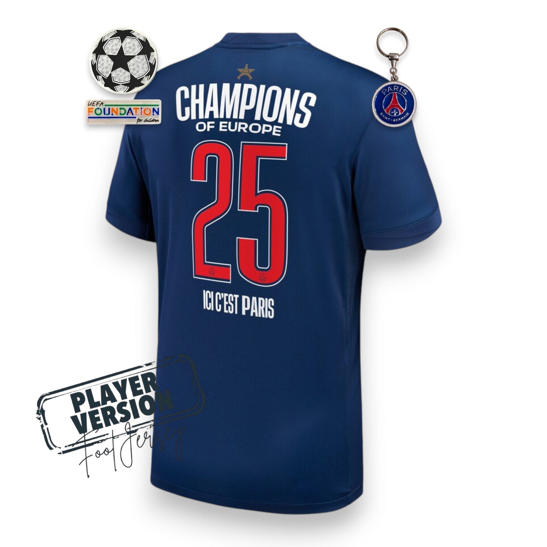 PSG 2025 European Champions 1 Star Jersey - Player Jersey