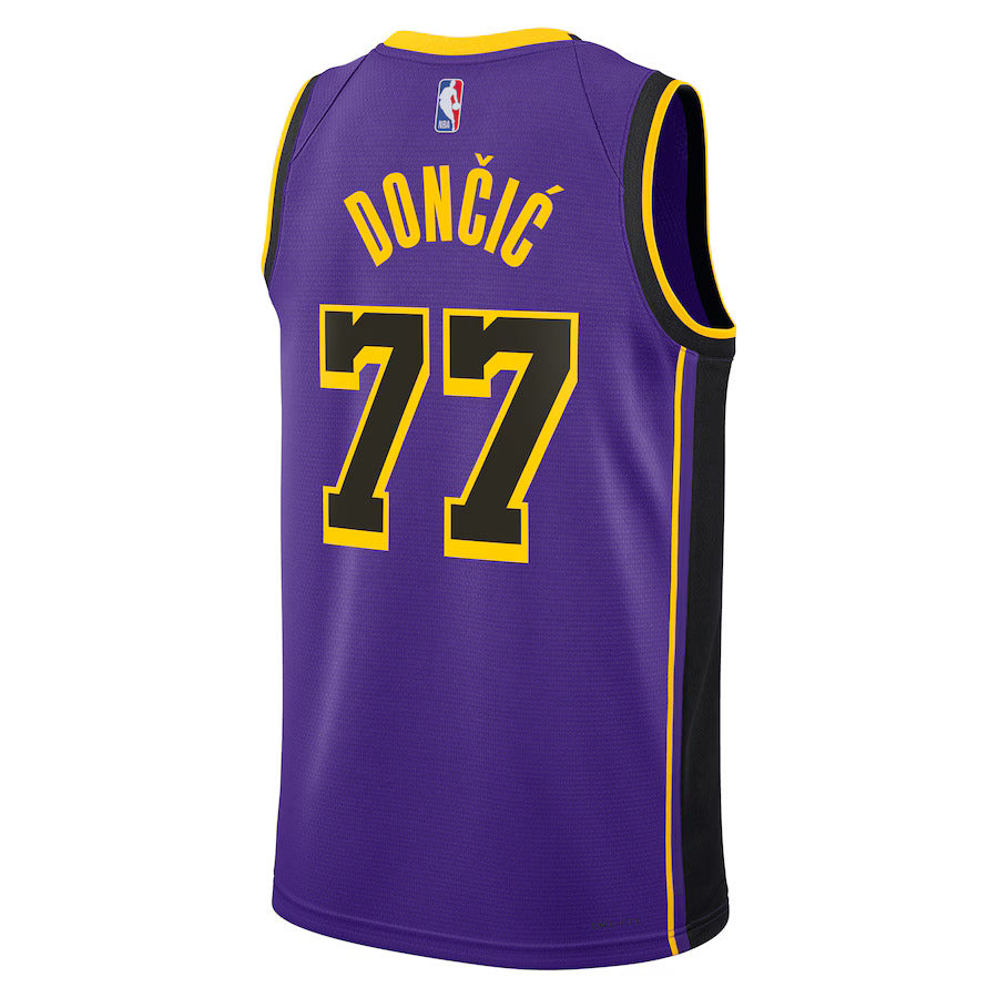 Luka Don������������������i������������������ - Los Angeles Lakers Statement Edition 2024 NBA Jersey - Purple - Unisex