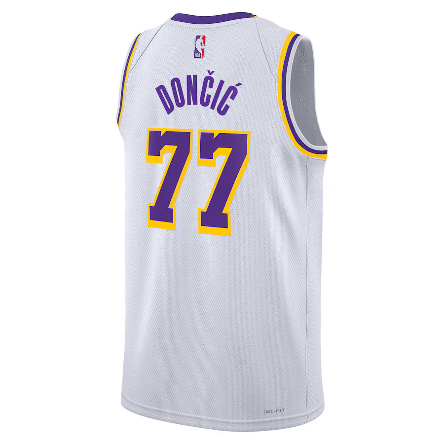 Luka Don������������������i������������������ - Los Angeles Lakers Association Edition 2024 NBA Jersey - White - Unisex