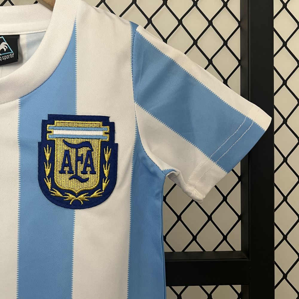 Camiseta Argentina Retro 1986 para niﾃｱos