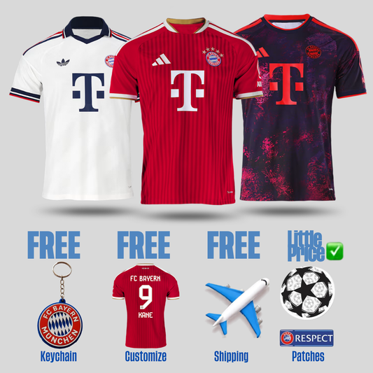 Kombi FC Bayern München 26/27 Heim-, Auswärts- und Ausweichtrikots