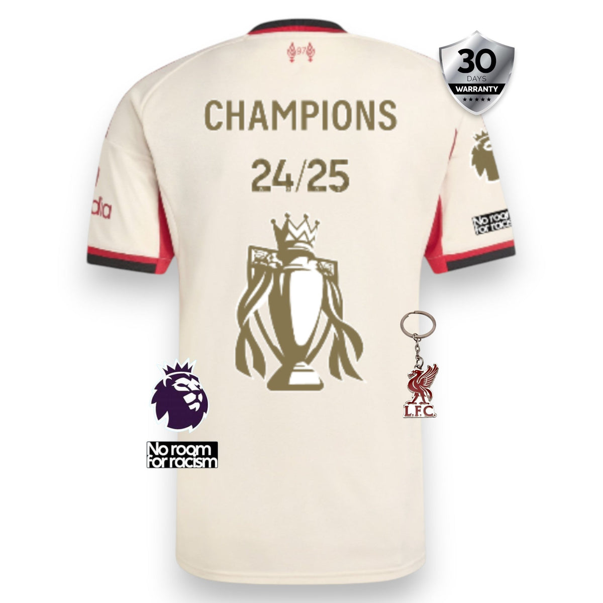 Liverpool Away Jersey 2025/26 - CHAMPIONS 24/25 & Gold Trophy