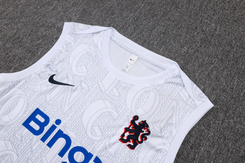 Chelsea Kit Pre Match Jersey + Shorts - No Sleeve 25/26