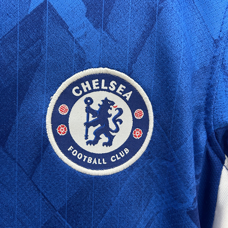 Kids Chelsea Home Kit 25/26 with World Champions 25 printing