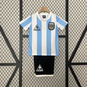 Camiseta Argentina Retro 1986 para niﾃｱos