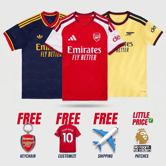 Arsenal 26/27 Heim-, Auswärts- und Ausweichtrikot-Kombination